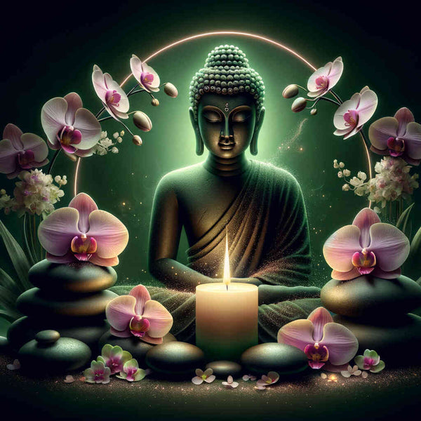 Malen nach Zahlen - Buddha und Kerzen