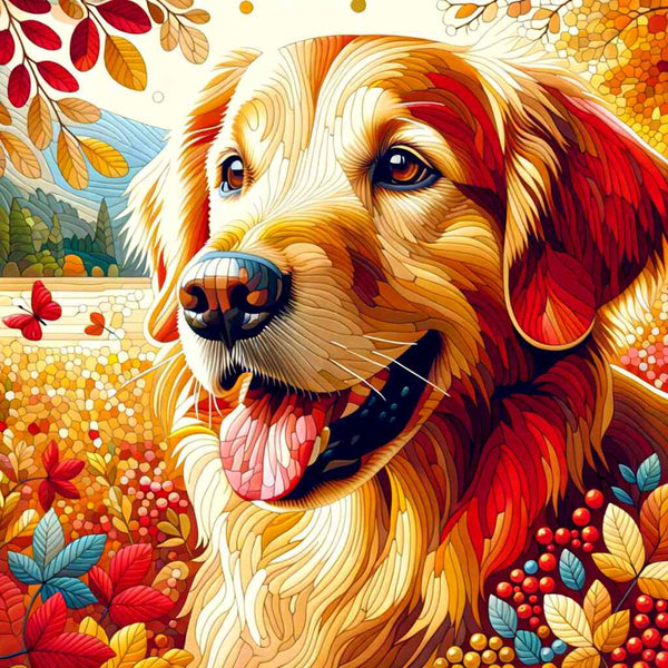 Malen nach Zahlen - Goldenretriver, Portrait