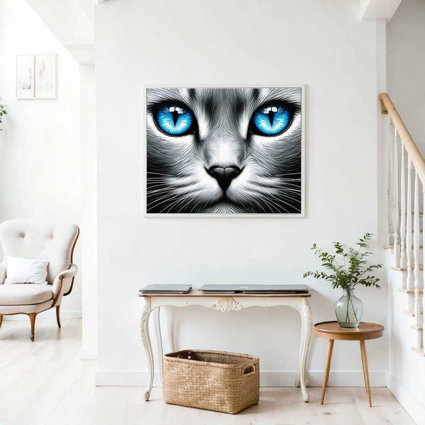 Malen nach Zahlen - Katze mit blauen Augen