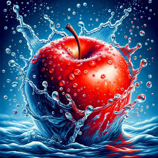 Malen nach Zahlen - Roter Apfel Wasser