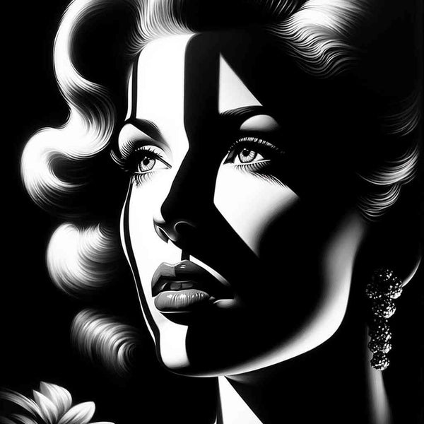 Marilyn Monroe, Schwarz und Weiß – Malen nach Zahlen