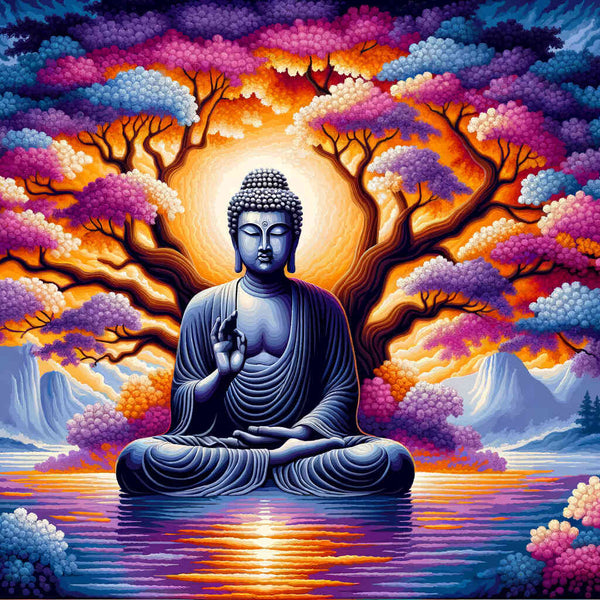 Malen nach Zahlen - Buddha und Baum