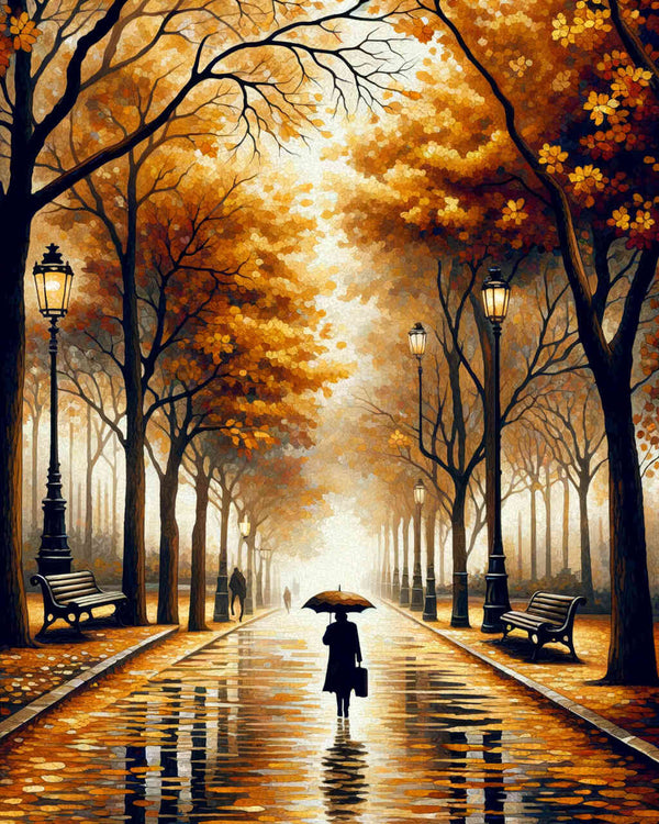 Malen nach Zahlen - Stadtpark Herbst