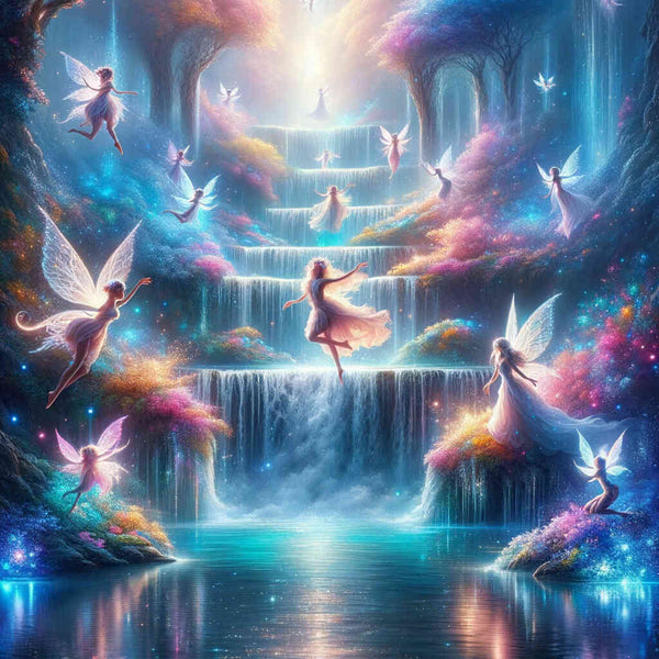 Malen nach Zahlen - Märchenwelt Wasserfall