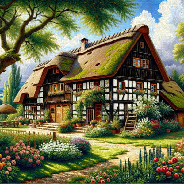 Malen nach Zahlen - Fachwerkhof