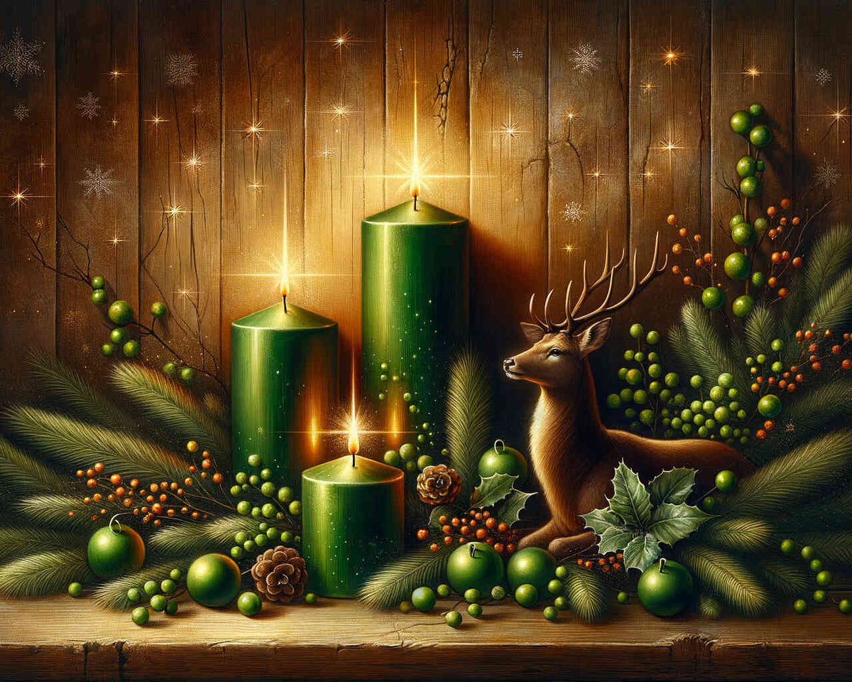 Malen nach Zahlen - Adventsgesteck
