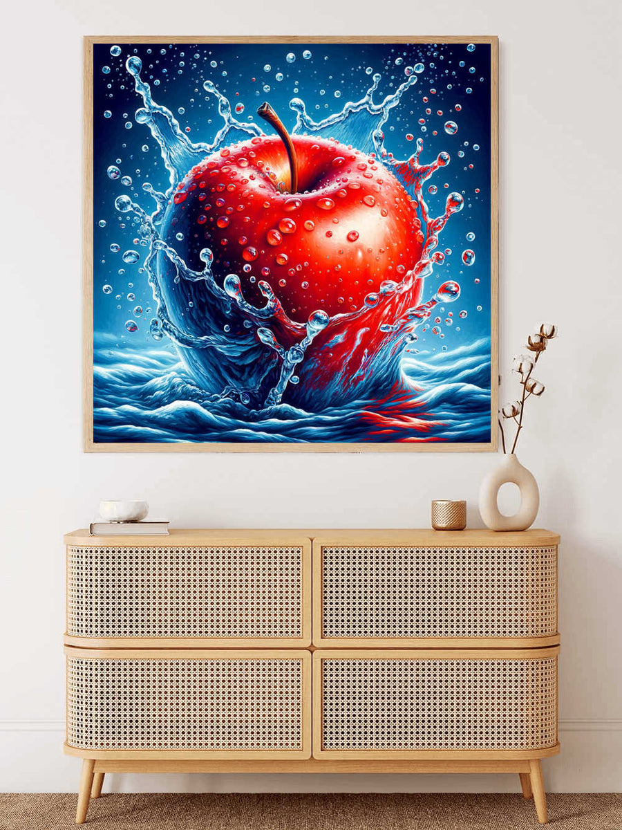 Malen nach Zahlen - Roter Apfel Wasser
