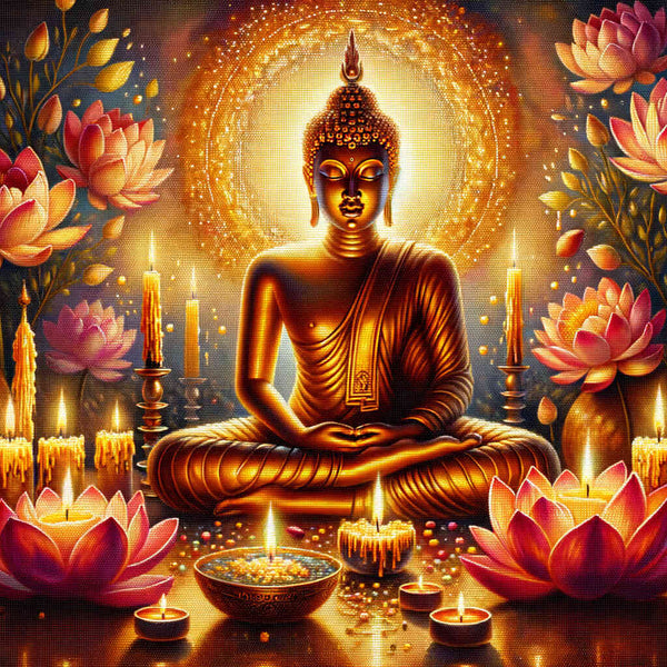Malen nach Zahlen - Goldener Buddha