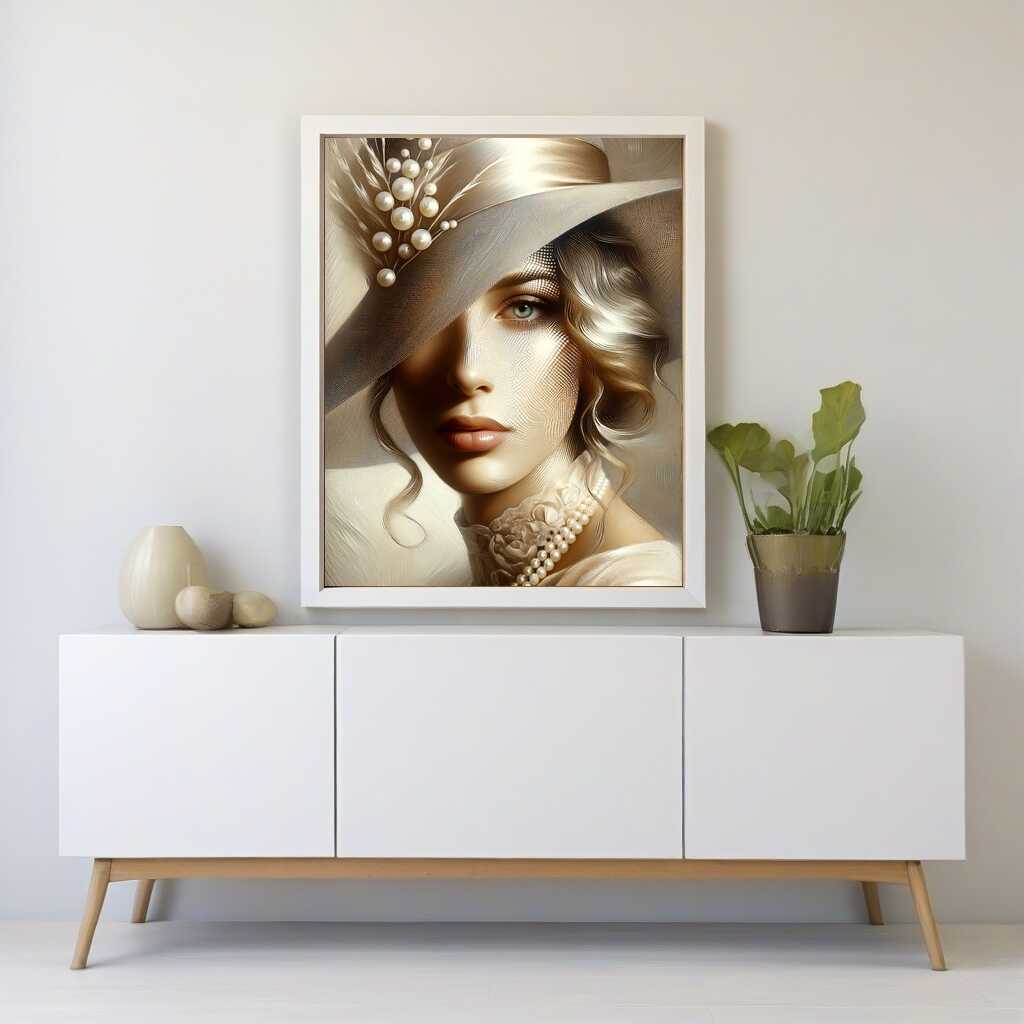 Frau mit Hut – Malen nach Zahlen