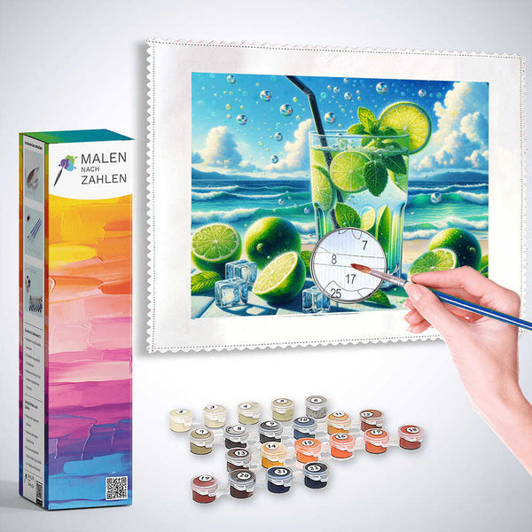 Malen nach Zahlen - Limette und Meer