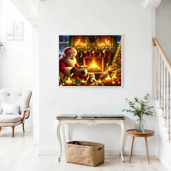 Malen nach Zahlen - Weihnachten am Kamin