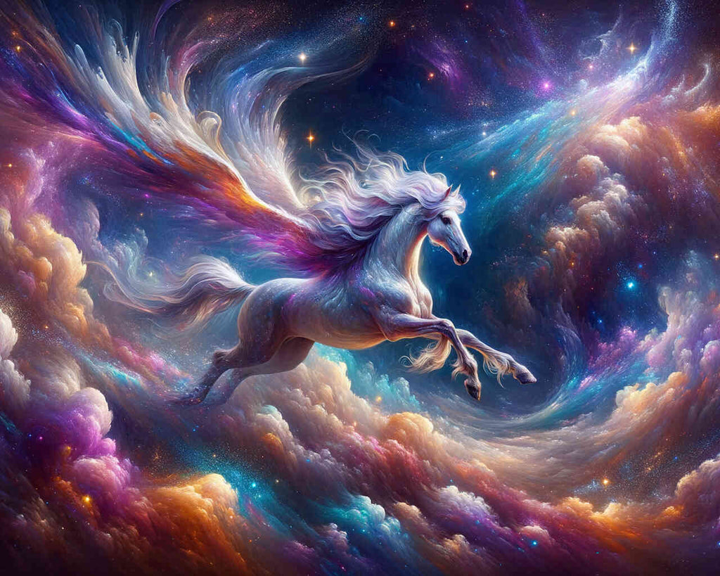 Malen nach Zahlen - Fliegendes Pegasus