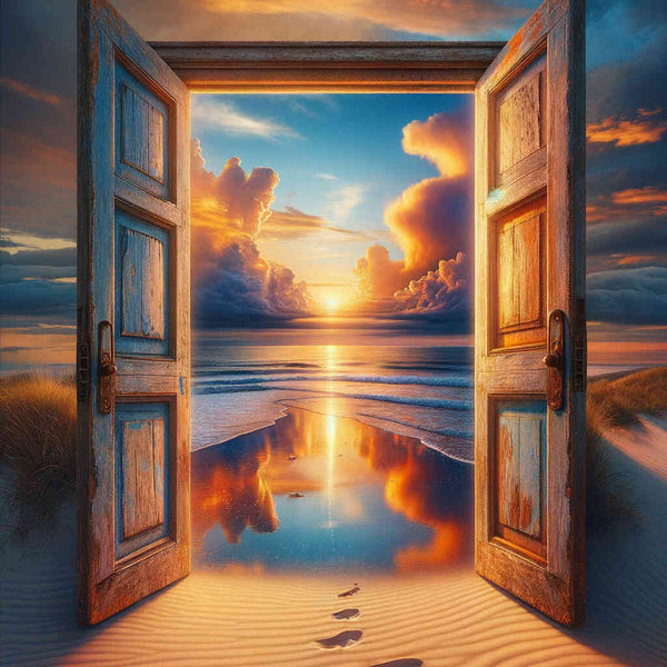 Malen nach Zahlen - Tür zum Strand
