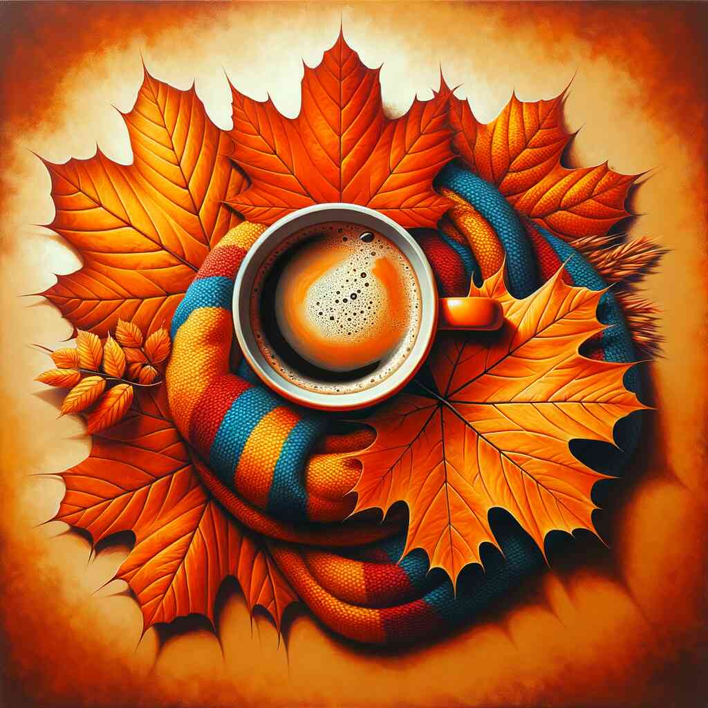 Malen nach Zahlen - Kaffee im Herbst