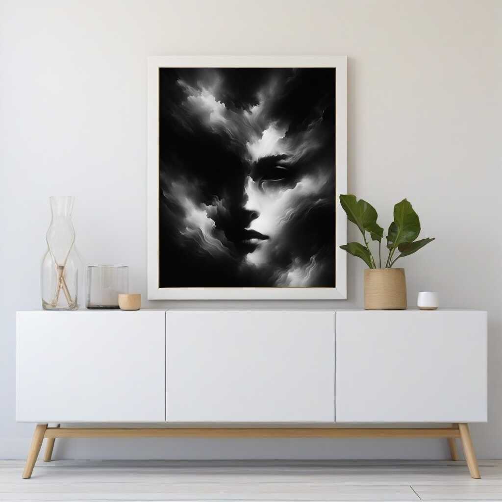 Malen nach Zahlen - Black and White Frau