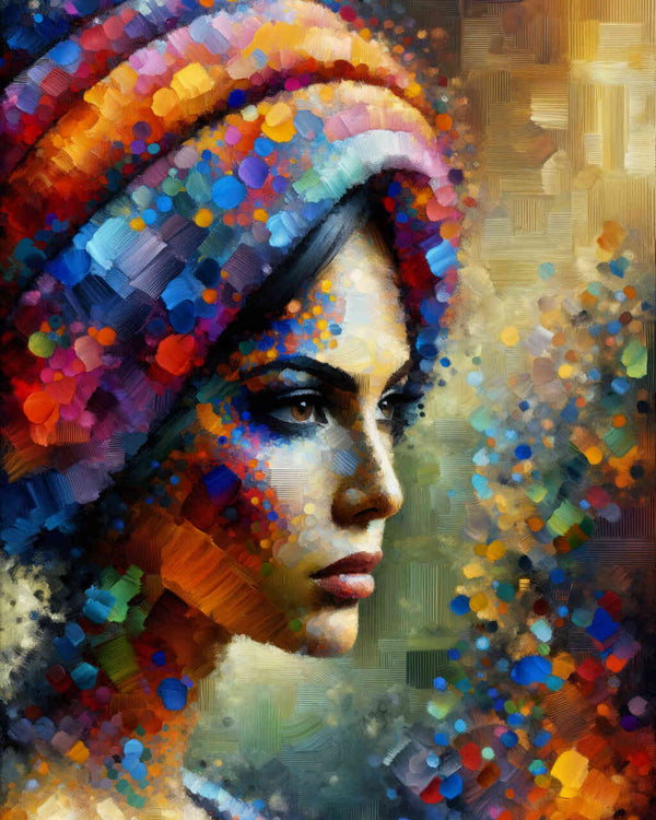 Malen nach Zahlen - Frau mit Turban
