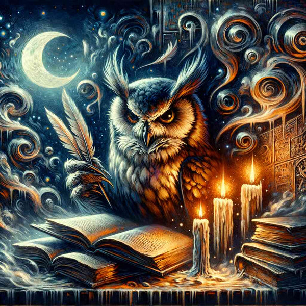 Malen nach Zahlen - Schreibende Eule