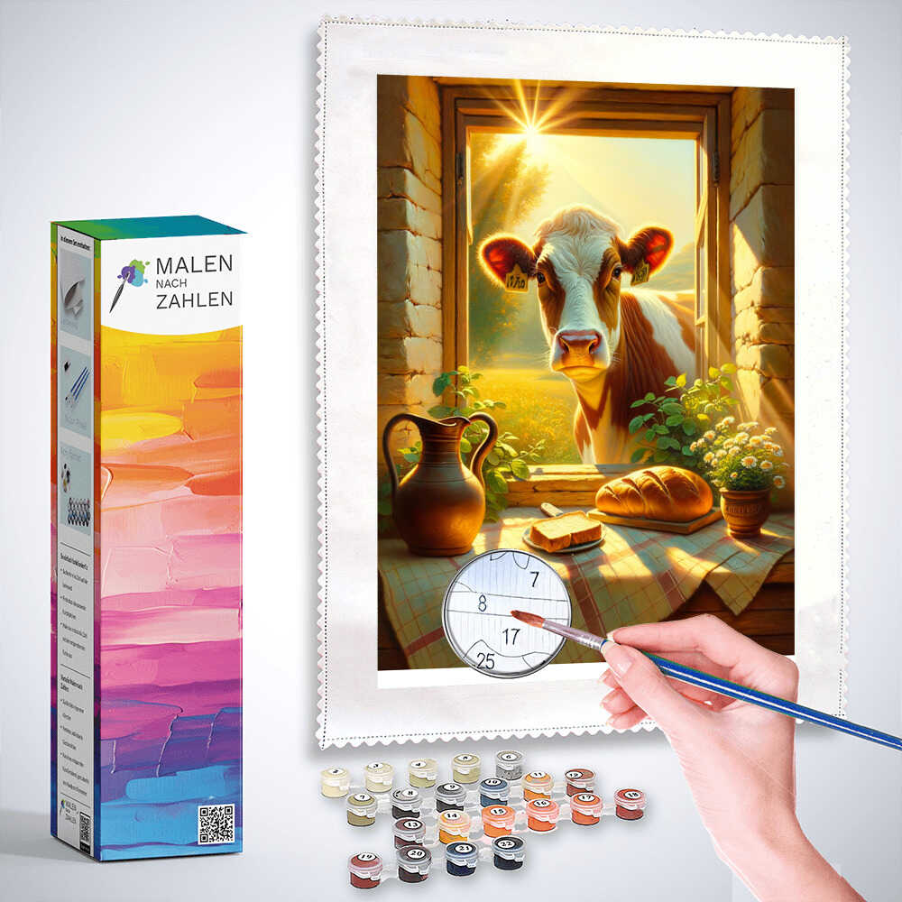 Malen nach Zahlen - Gutenmorgen Kuh