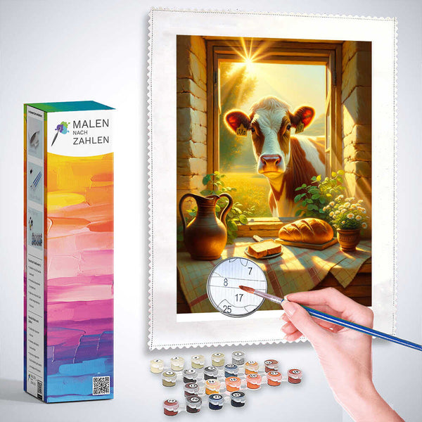 Malen nach Zahlen - Gutenmorgen Kuh