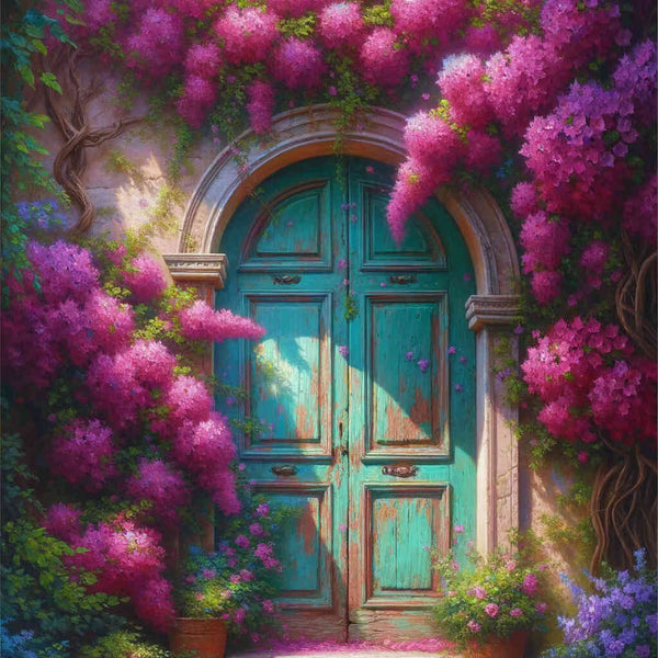 Malen nach Zahlen - Blumige Tür