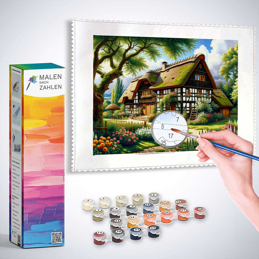 Malen nach Zahlen - Fachwerkhof