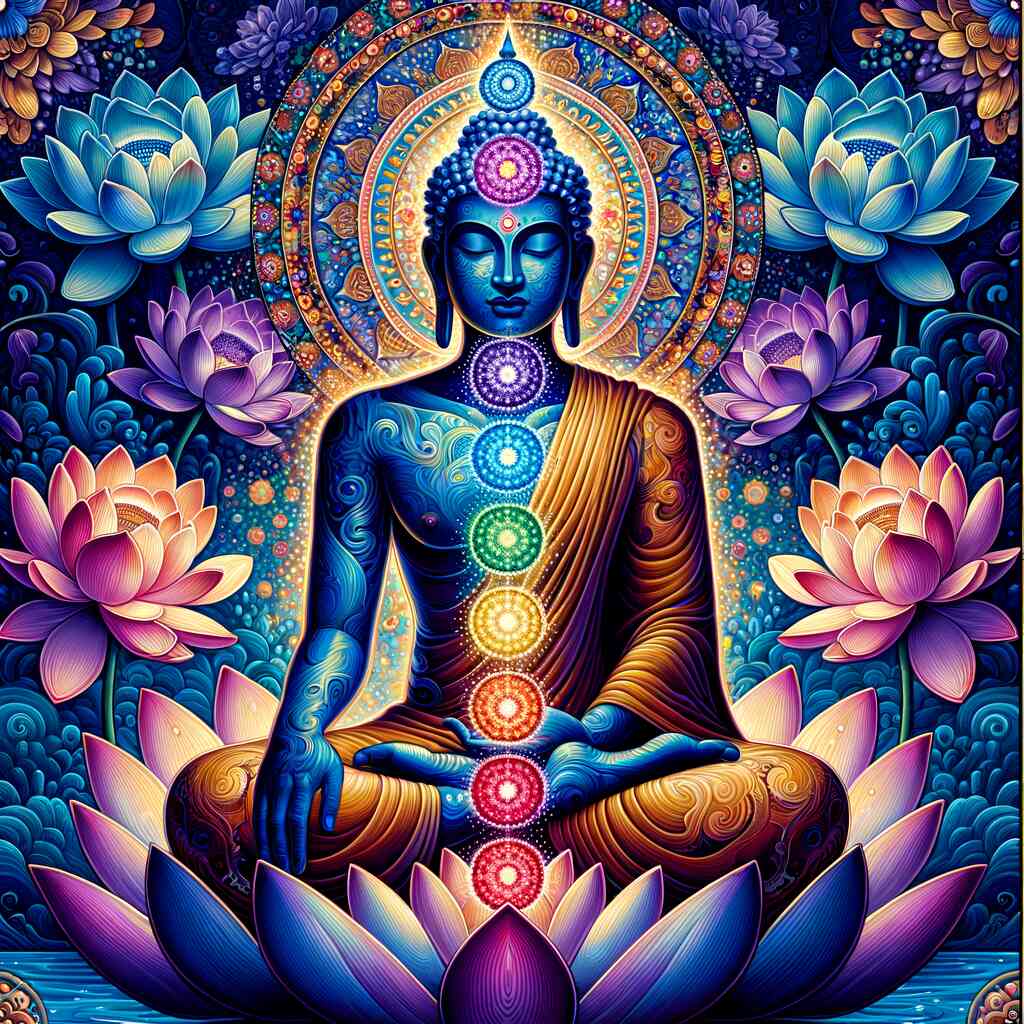 Malen nach Zahlen - Lotusblumen Buddha