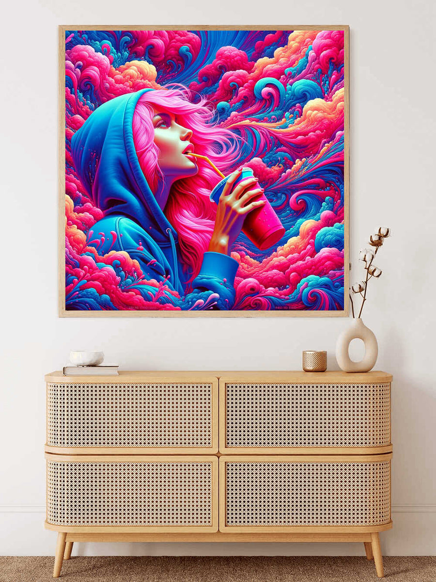 Malen nach Zahlen - Lady in Pink