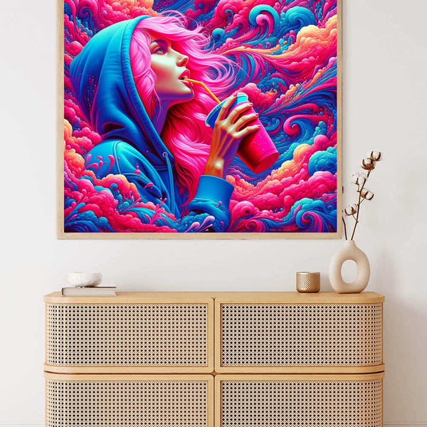 Malen nach Zahlen - Lady in Pink