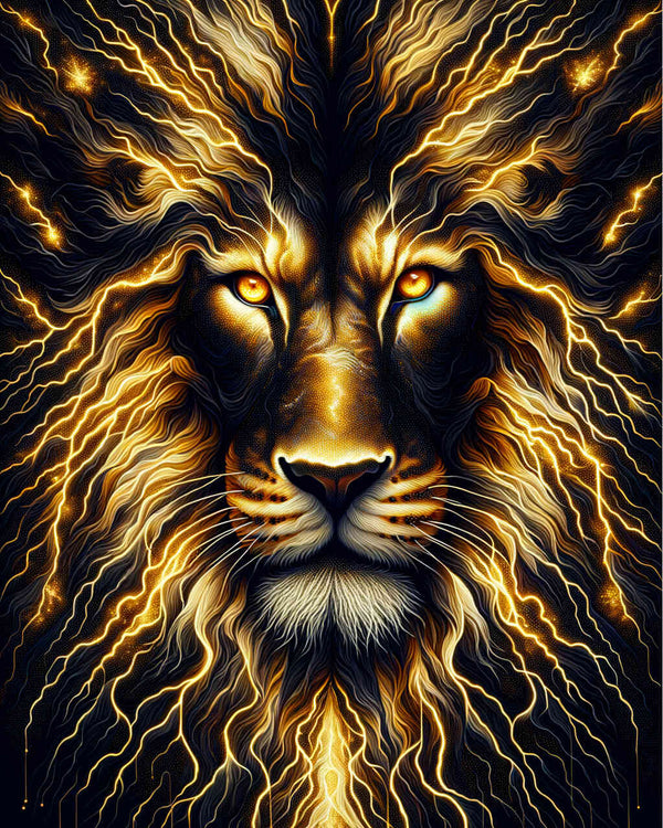 Malen nach Zahlen - Lichtschein Löwe