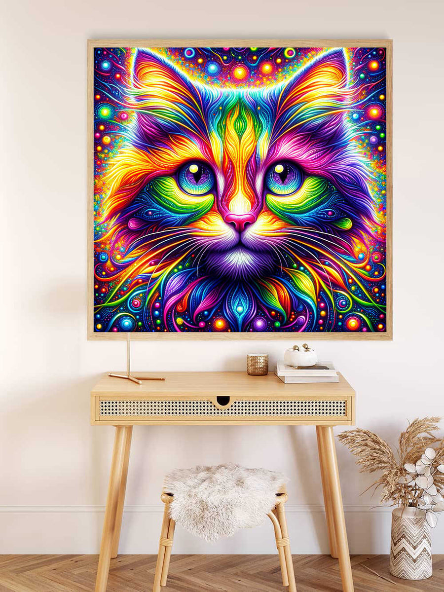 Malen nach Zahlen - Regenbogenkatze