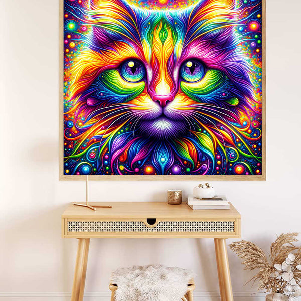 Malen nach Zahlen - Regenbogenkatze