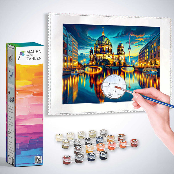 Malen nach Zahlen - Berlin am Abend