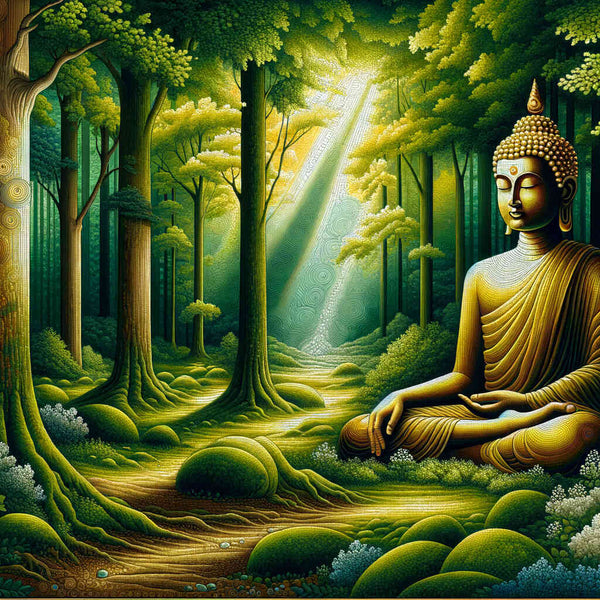 Malen nach Zahlen - Buddha im Wald