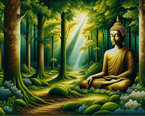 Malen nach Zahlen - Buddha im Wald