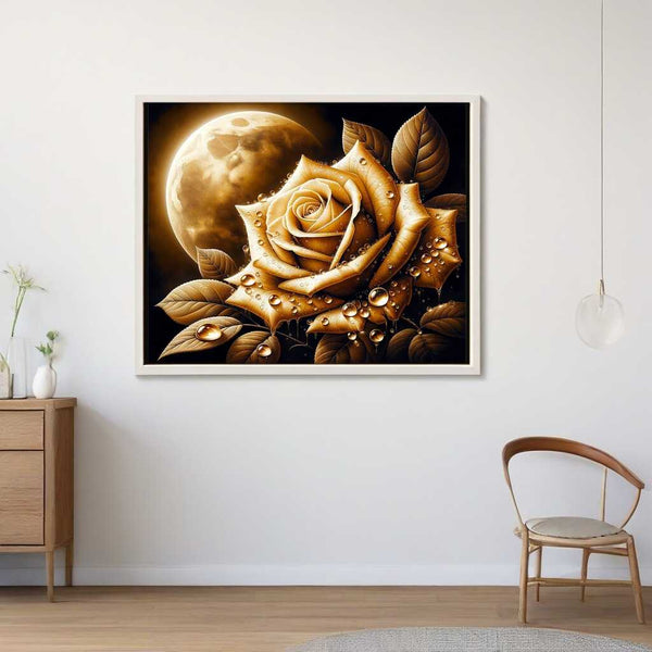 Malen nach Zahlen - Goldene Rose Wasser