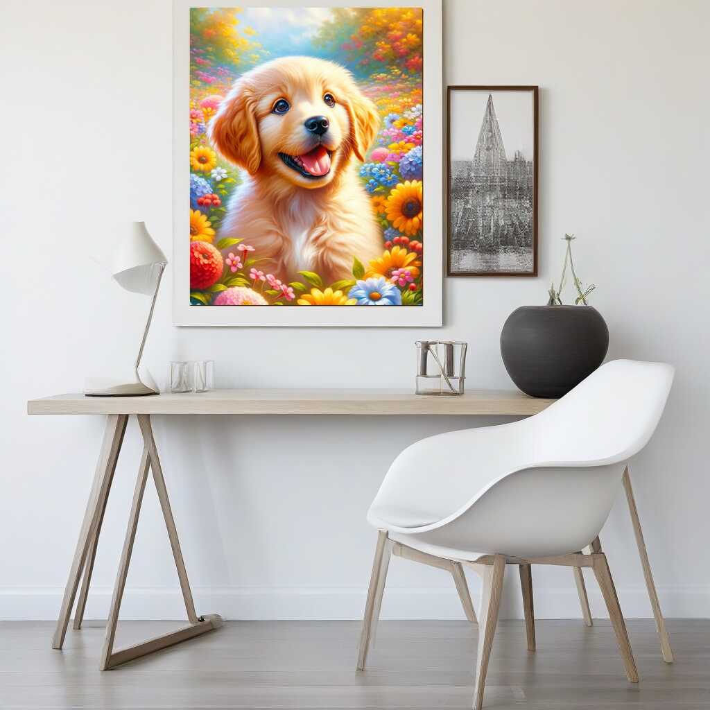 Malen nach Zahlen - Welpe, Goldenretriver