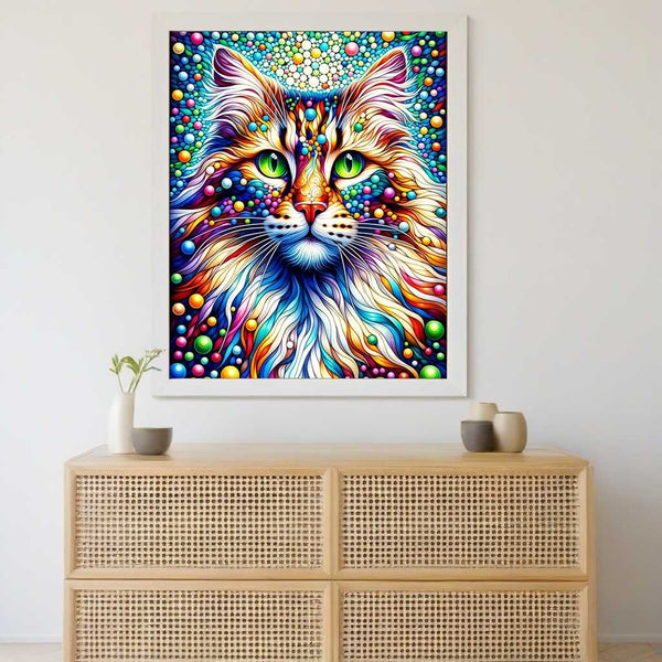 Malen nach Zahlen - Prachtvolle Katze Porträt