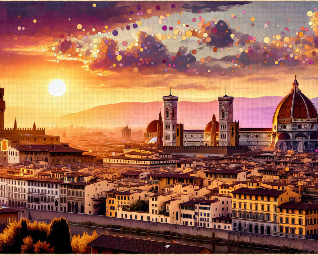 Florenz, Sonnenuntergang – Malen nach Zahlen
