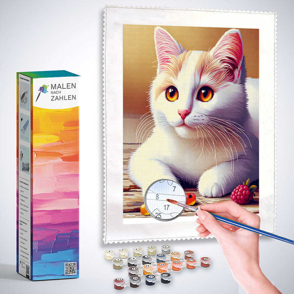 Malen nach Zahlen - Spielende Katze