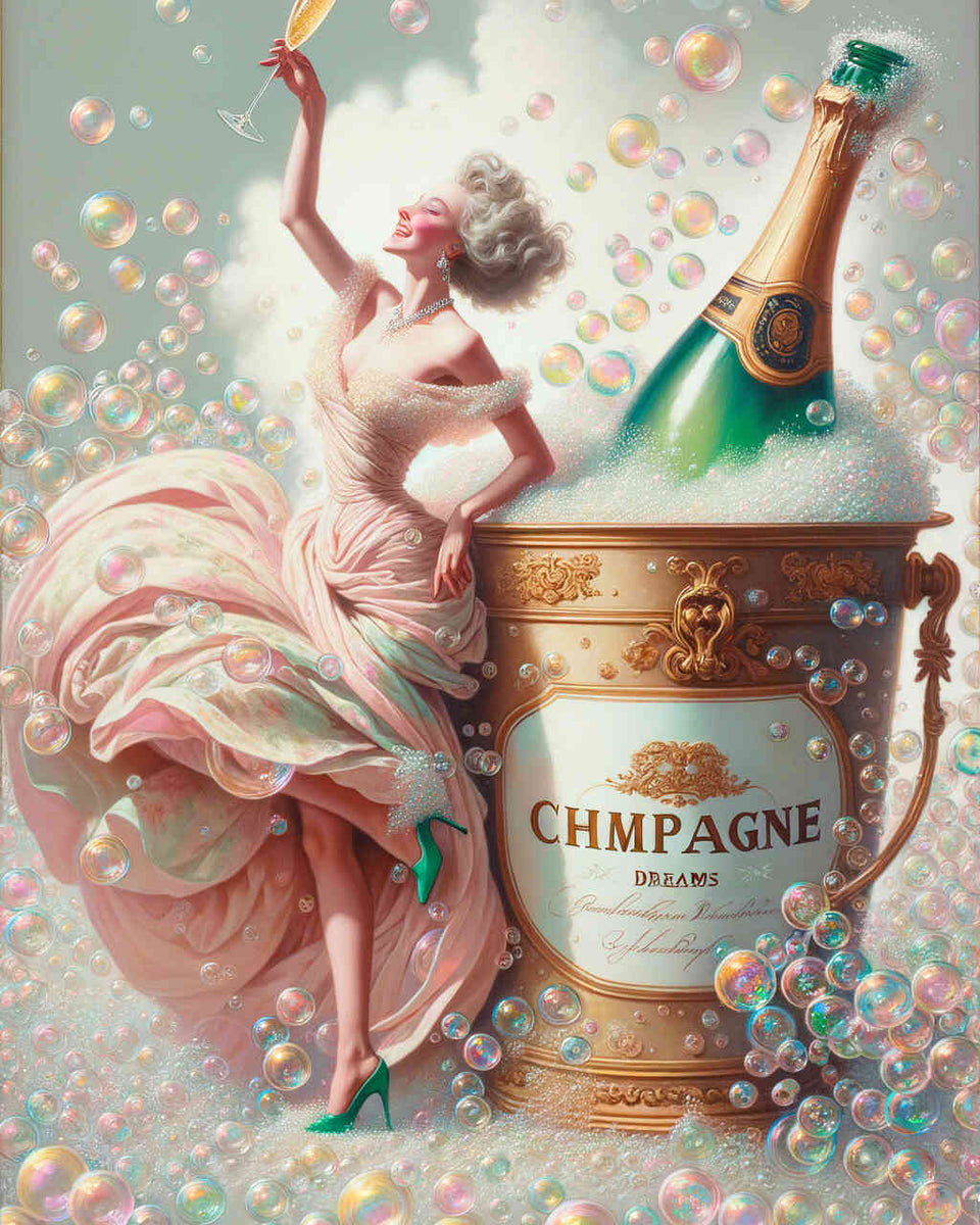 Malen nach Zahlen - Champagner Frau
