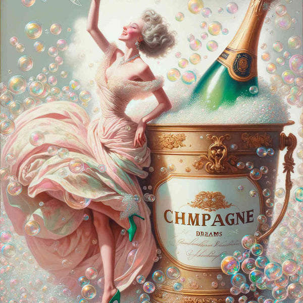 Malen nach Zahlen - Champagner Frau