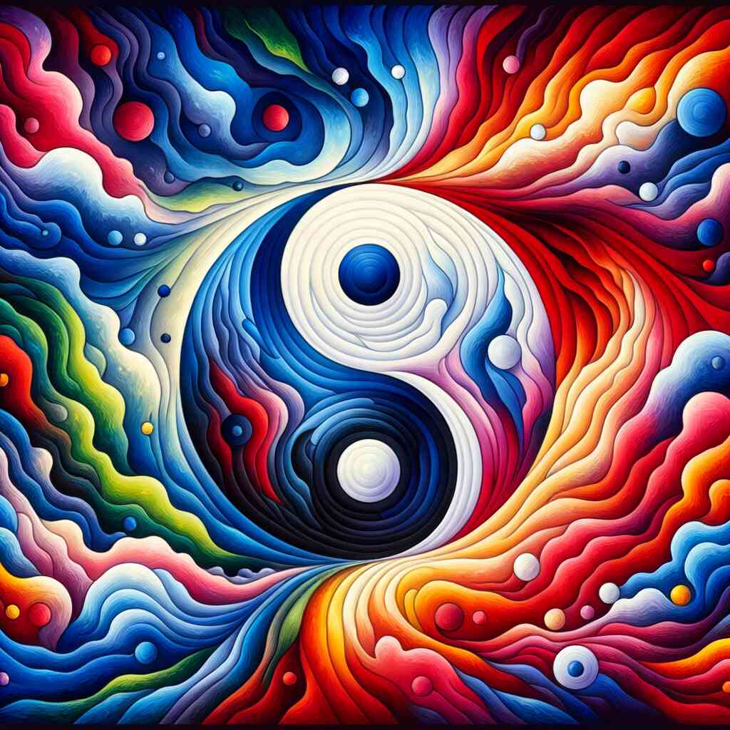 Malen nach Zahlen - Yin und Yang abstrakt