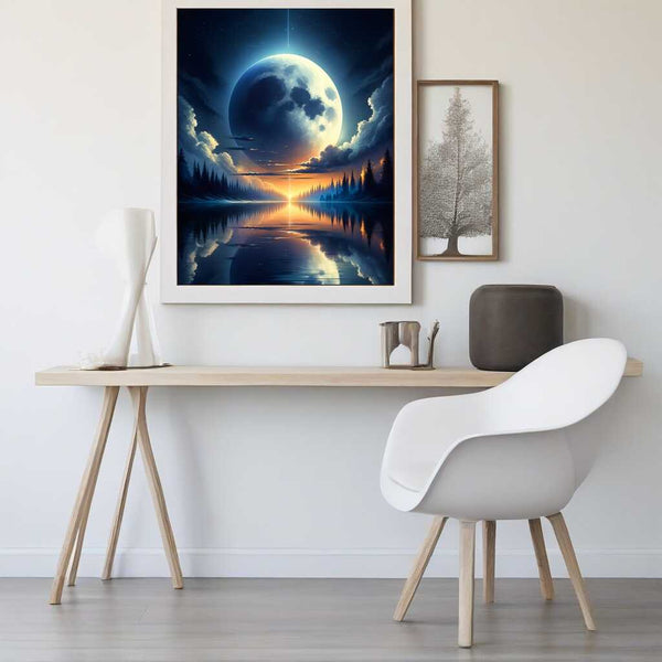 Malen nach Zahlen - Riesiger Vollmond