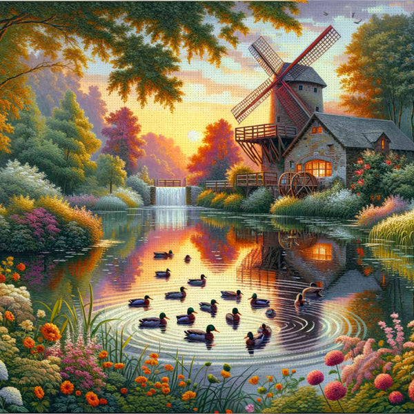 Malen nach Zahlen - Wassermühle