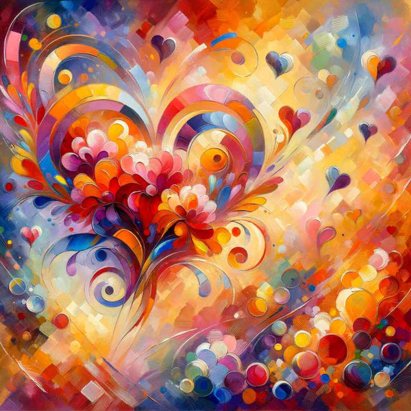 Malen nach Zahlen - Love bunt