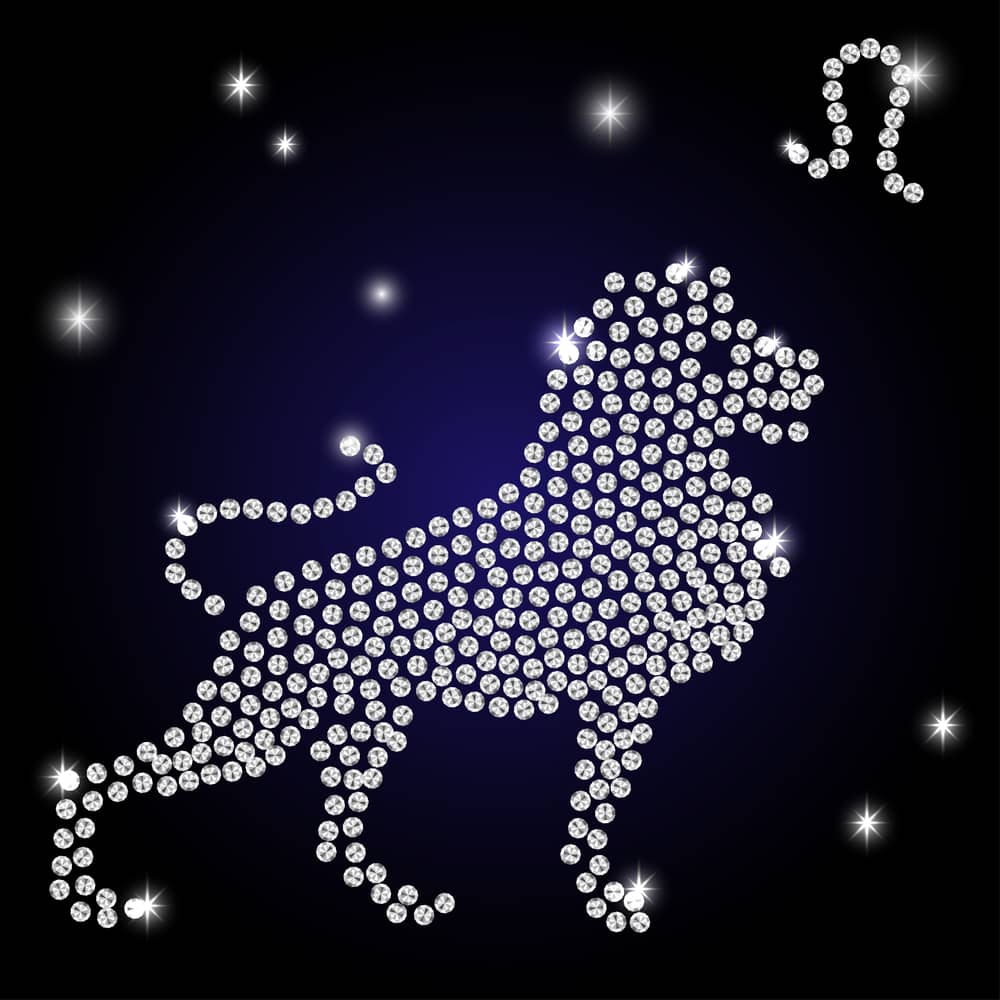 Malen nach Zahlen - Sternzeichen Löwe - hochwertige Leinwand - quadratisch, sternzeichen
