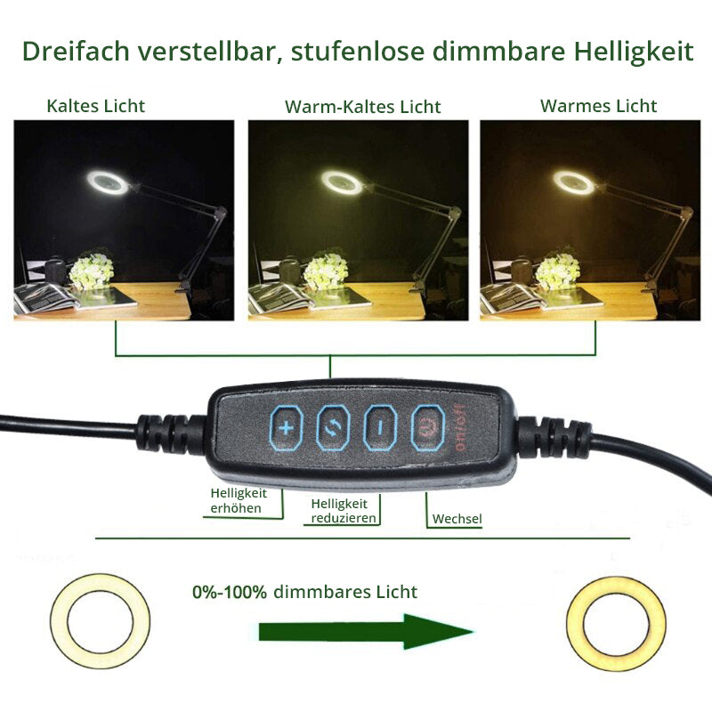 LED Lupe dimmbar - hochwertige Leinwand - Lupe, Zubehör