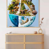 Malen nach Zahlen - Welt der Tiere - hochwertige Leinwand - bestseller, neue_bilder, quadratisch, tiere, welt