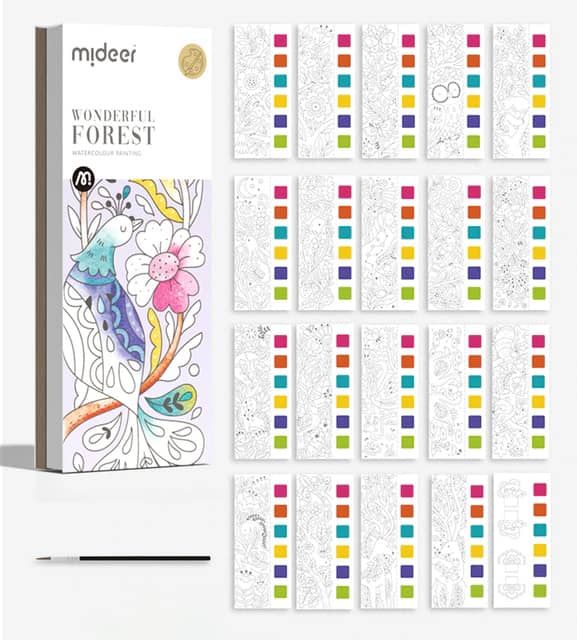 Malen nach Zahlen Lesezeichen - Wonderful Forest - hochwertige Leinwand - lesezeichen, zubehör
