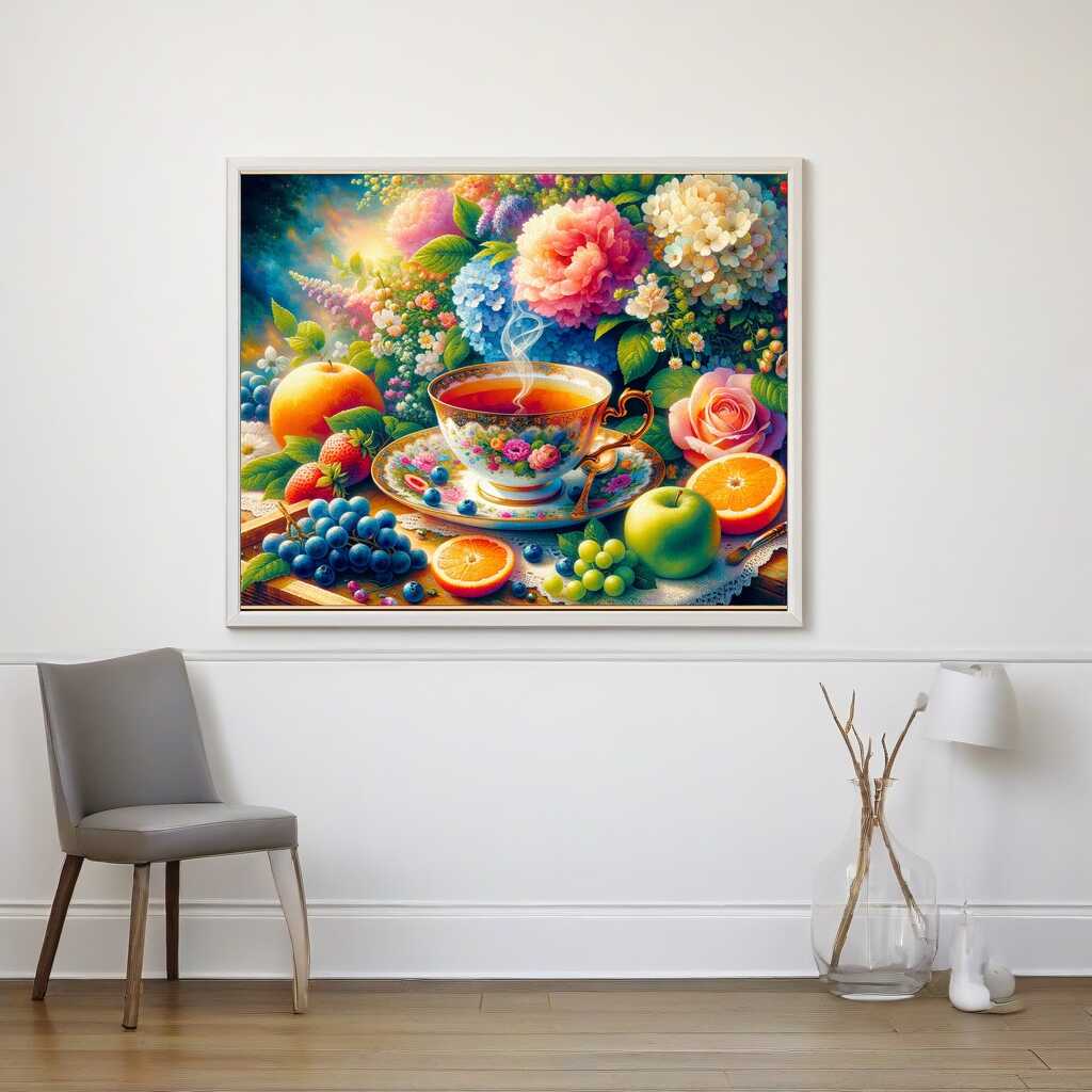 Malen nach Zahlen - Teetasse Früchte